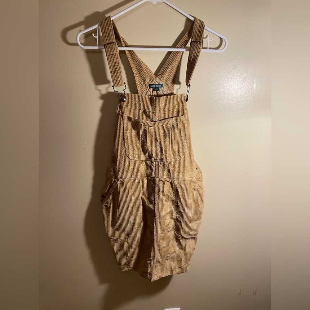 Tan overall dress